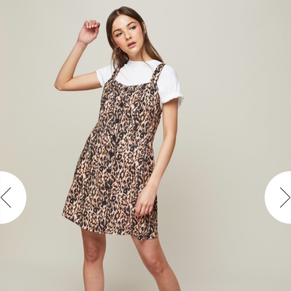 Brand New Leopard Print Button Up Dress